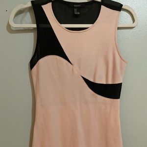 Forever 21 Bodycon Mini Dress in Blush and Black